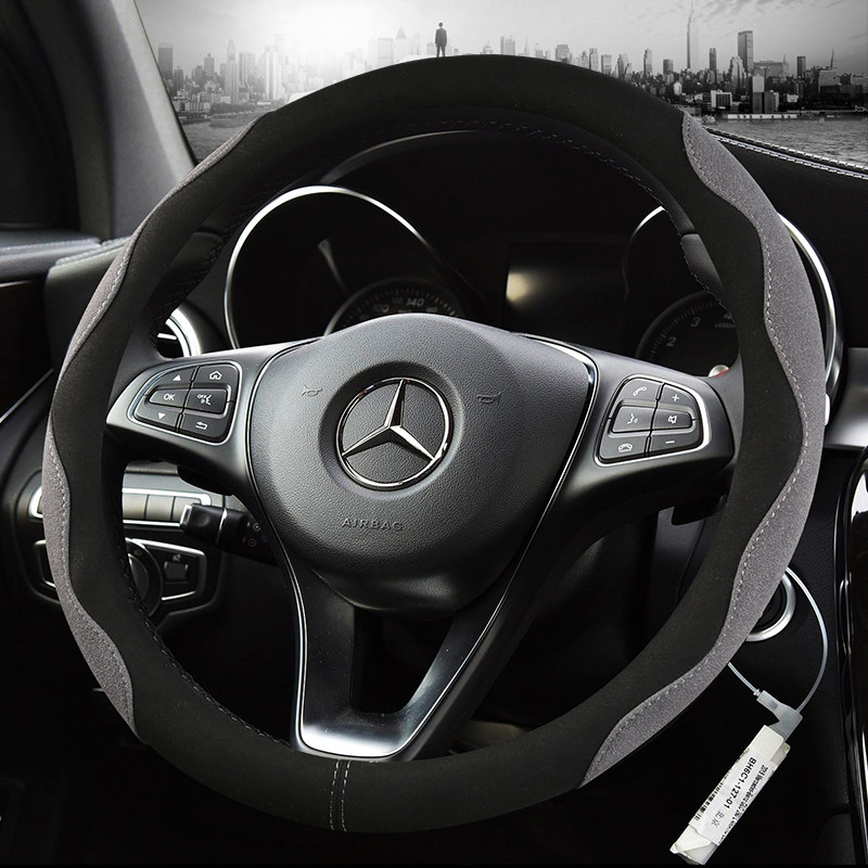 奔驰专用超跑翻毛皮方向盘套e300l glc c260l glb200车内用品把套