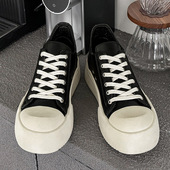 休闲皮鞋 2025春季 男 厚底增高情侣同款 通勤大头德比鞋 黑色板鞋 男款