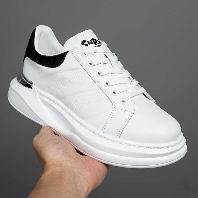 厚底增高小白鞋男45加肥加宽大码男鞋46百搭休闲板鞋47轻便运动鞋
