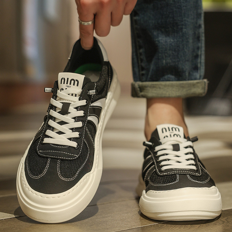 男鞋2025款夏季百搭休闲板鞋运动小白鞋男款低帮轻便耐磨透气鞋子