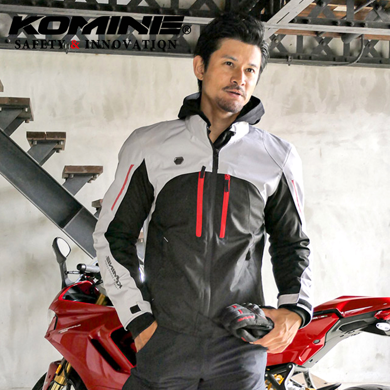 KOMINE秋冬高防护性能短款修身夹克摩托机车骑行服防水防风JK-608