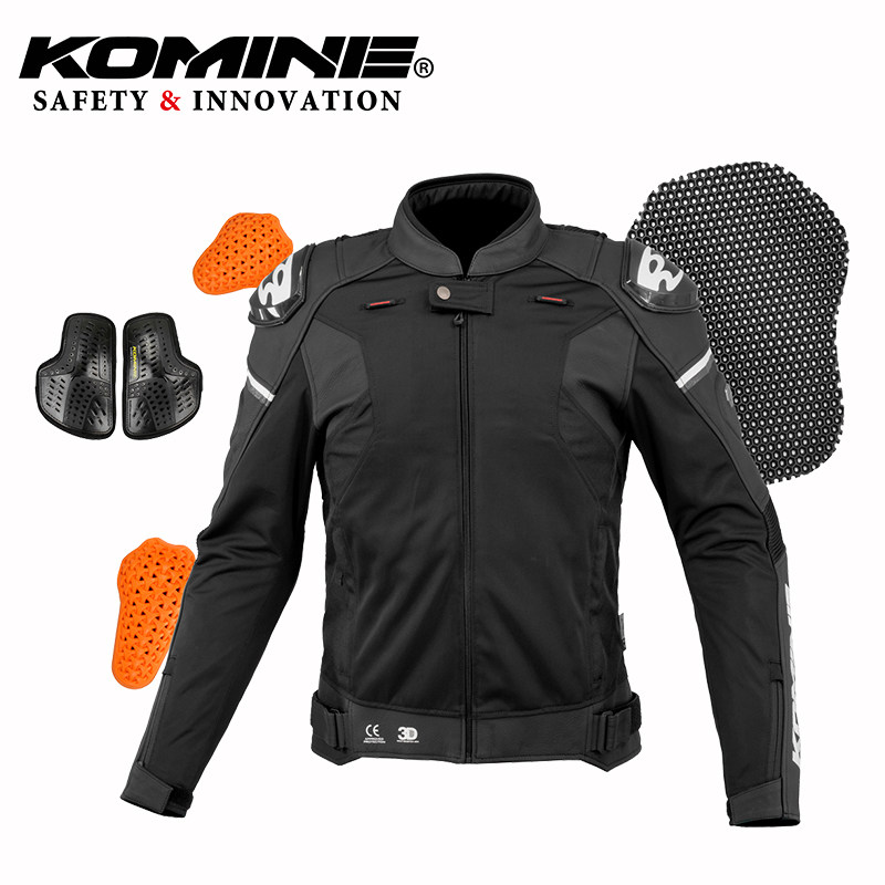 KOMINE夏季CE旗舰款摩托车骑行服男网眼机车皮衣赛车服夹克JK-167