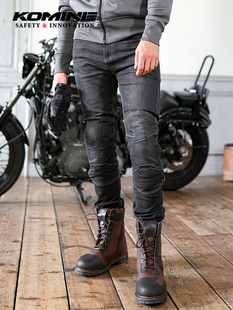 KOMINE 春夏高腰弹力牛仔骑行裤男女同款骑士摩托牛仔裤 WJ-7323R