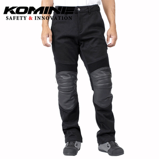 930 KOMINE秋冬纯棉复古摩托车休闲骑行裤 CE防摔加绒保暖骑行裤