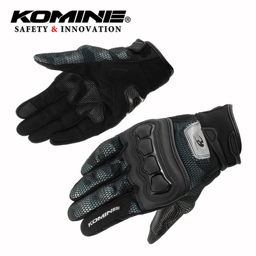 komine夏季摩托车3D网眼骑行手套