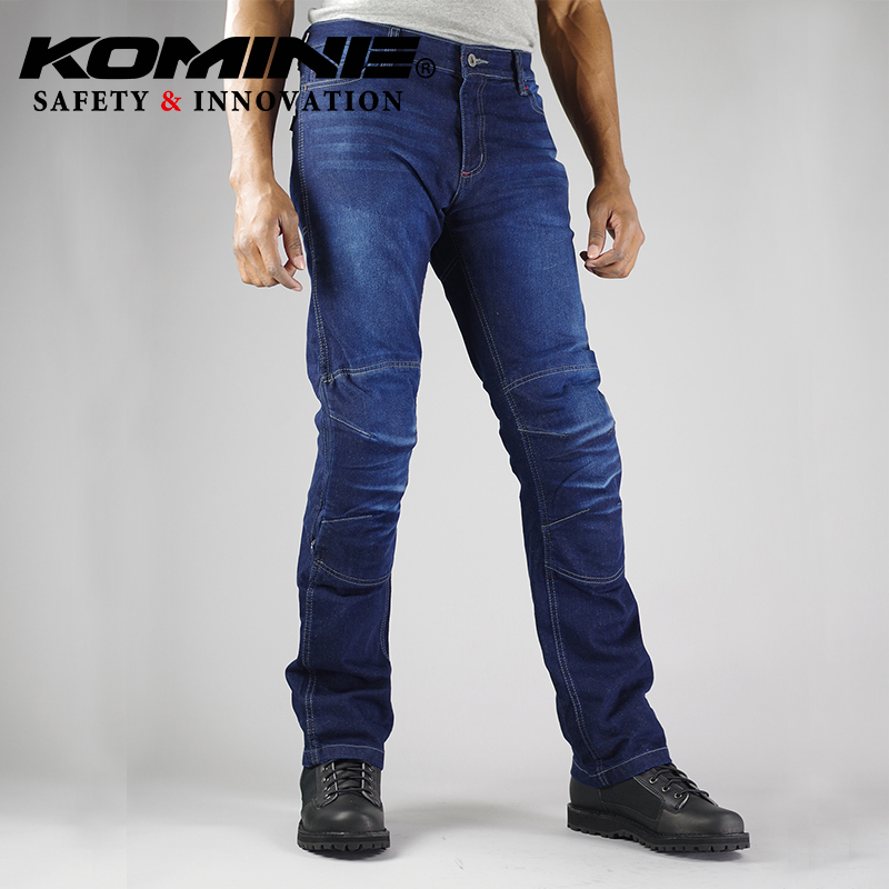 KOMINE四季凯夫拉弹力摩托车骑行牛仔裤男女防摔防水机车裤PK-726