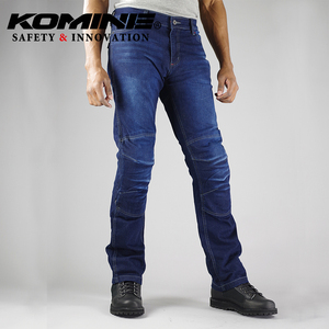 KOMINE四季Kevlar弹力机车骑行牛仔裤男女防摔防水机车裤PK-726