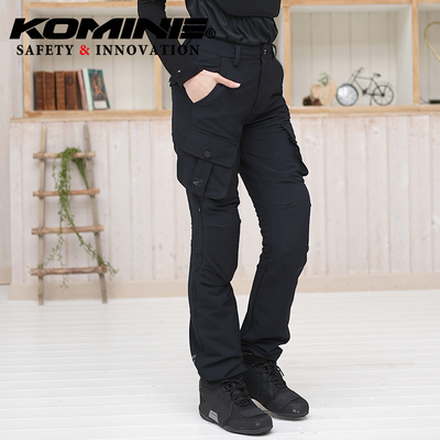 KOMINE春夏弹力防水骑行裤速干 干机车骑士休闲 工作服裤男女款PK
