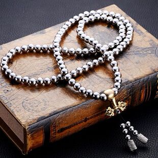 不锈钢防身霹雳佛珠纯黄铜武器金钢鞭子项链车载休闲念佛护身手链