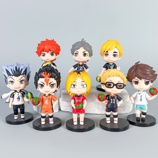 排球少年动漫手办8款Q版向翔阳影山飞雄盲盒扭蛋潮玩公仔模型摆件