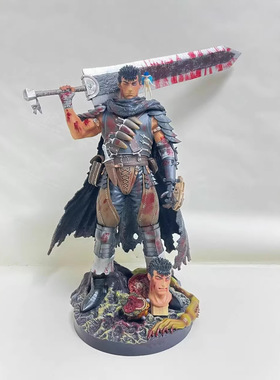 剑风传奇格斯迷失的孩子篇黑色剑士 1/6雕像重装版可换头手办模型