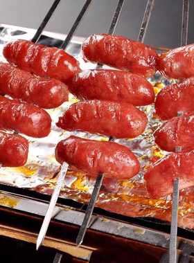 丫大厨烧烤香仔肠西安名小吃陕西特色肉肠台湾风味热狗夜市摆摊