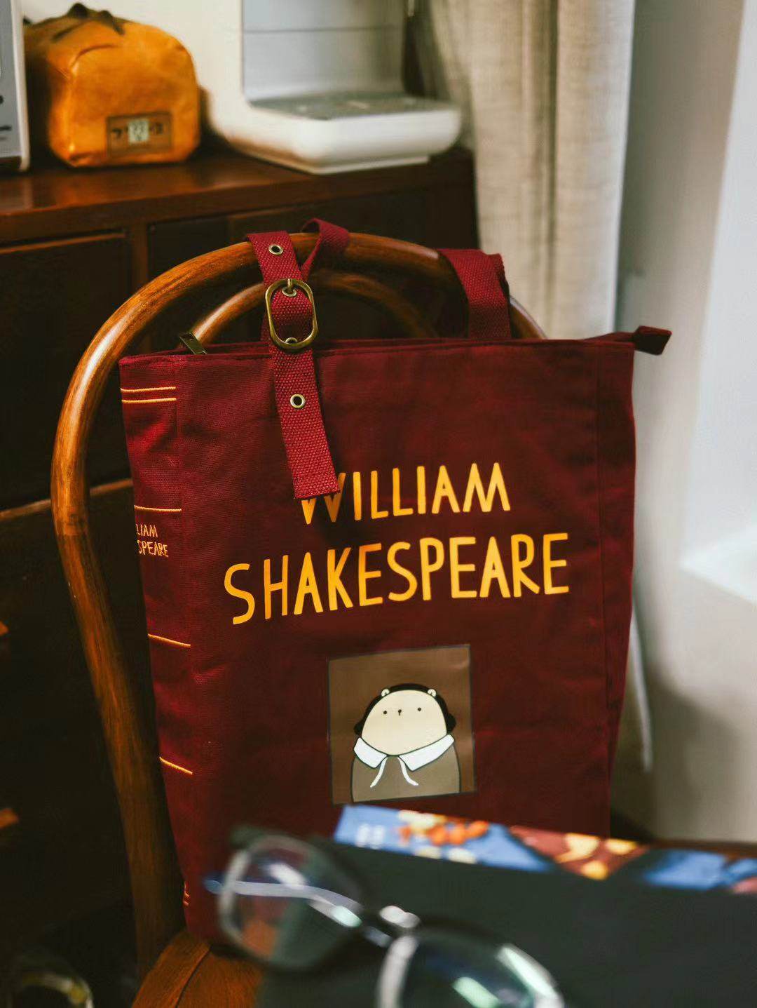 福如乐 原创校园书本文艺帆布包防水购物袋大学生上课单肩手提