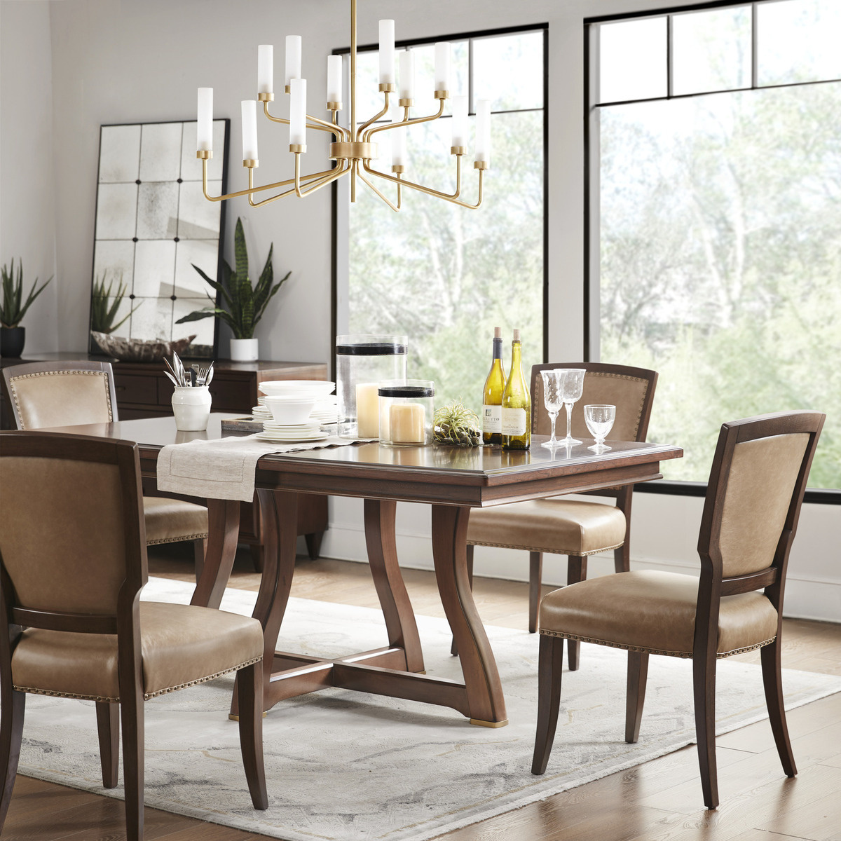 HH 美式餐桌餐椅组合美式乡村家用长桌美式实木餐桌定制