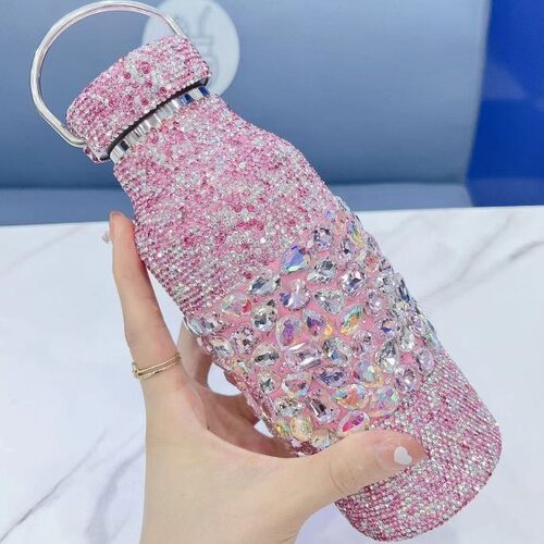 镶钻高颜值女304不锈钢保温杯