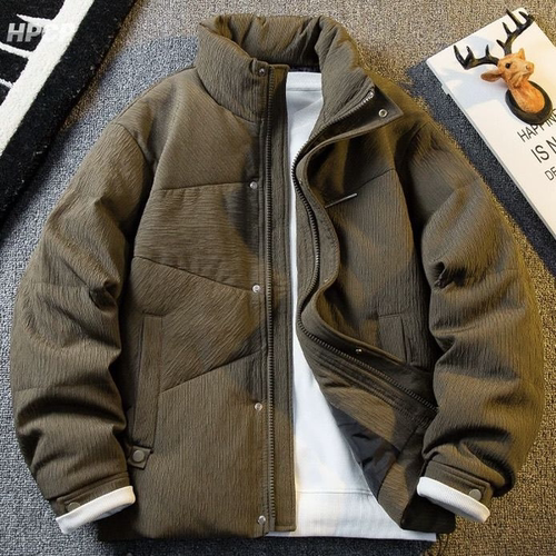 HPCP男士立领短款羽绒服冬季2025新款男装轻薄白鸭绒保暖冬装外套