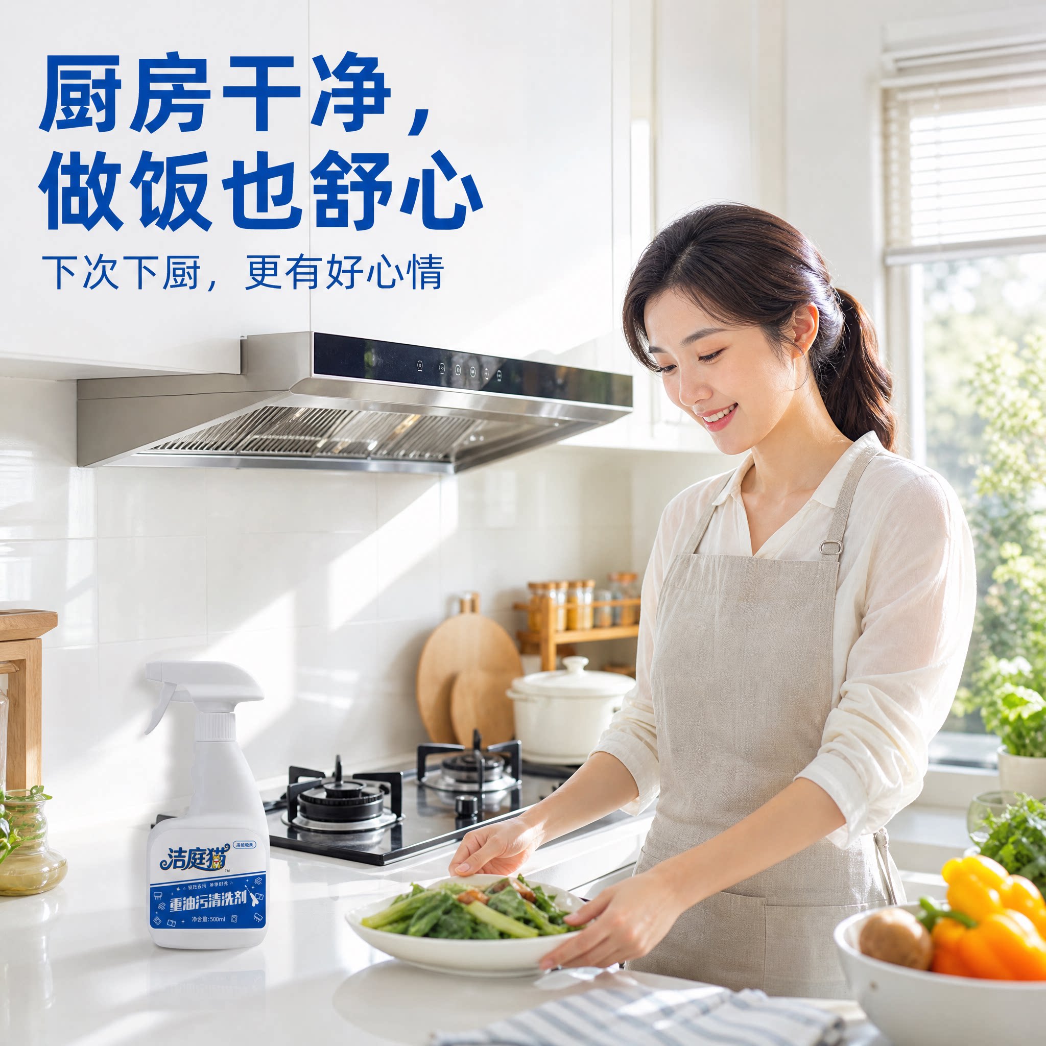 油烟机清洁剂一喷即净免拆洗