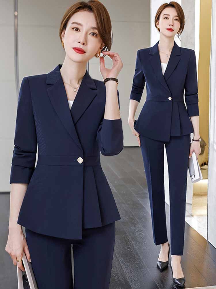 高端时尚西装套装女2025新款高级感职业正装商务面试工作服小个子