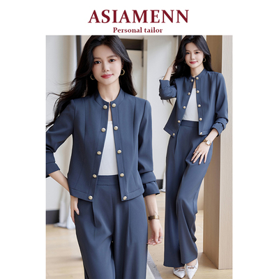 高端西装外套女2024秋冬短款小香风西服女神范气质职业套装小个子