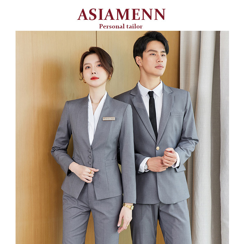 品牌商务套装正式场合工作服2024年秋冬男女同款气质干练西服外套