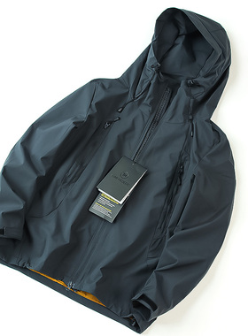 外贸单男士户外连帽秋款轻量化宽松防风冲锋衣夹克外套8809