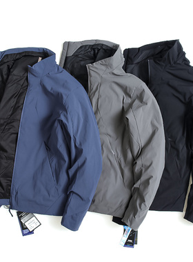 男士立体拼接弯刀袖剪裁轻量化立领轻薄修身保暖棉衣外套28101