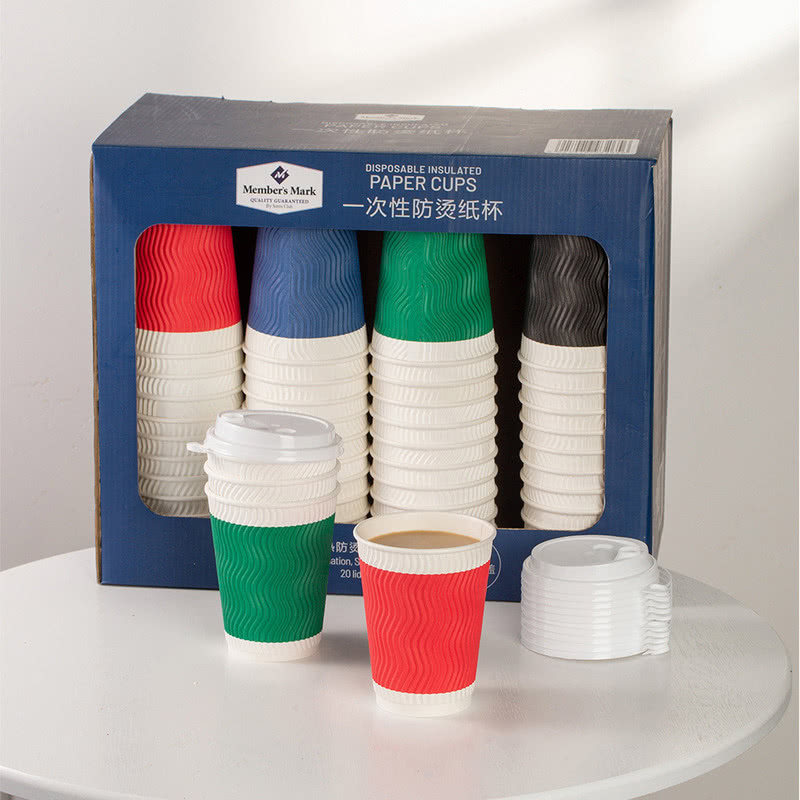 山姆超市一次性防烫加厚纸杯96只430ml+20杯盖多层隔冷热皆宜防滑,餐饮具,纸杯,淘宝优惠券,粉丝福利购,淘宝优惠卷