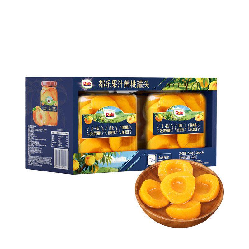 山姆都乐果汁83#黄桃罐头树上自然熟配料干净精选大黄桃水果罐头