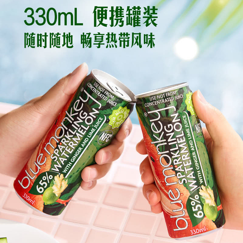 山姆越南进口生姜汁青柠汁西瓜汁气泡饮料果蔬汁果汁解腻微辛酸爽