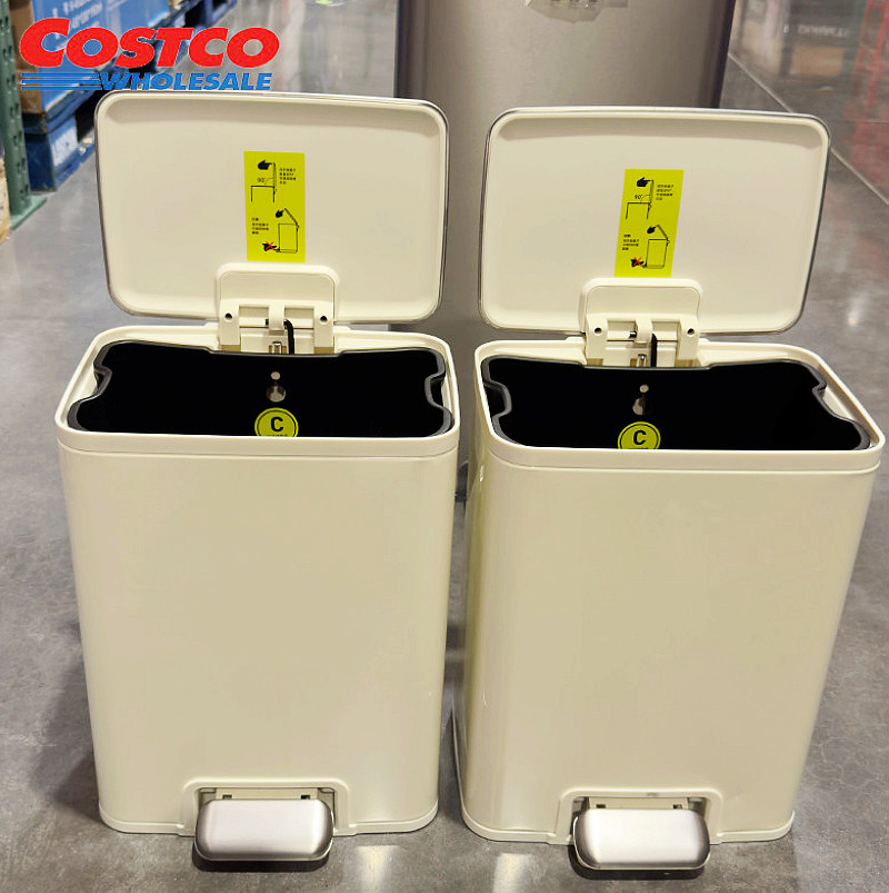 Costco开市客CKO莫纳EKO脚踏垃圾桶11升家用不锈钢带盖厨房客厅