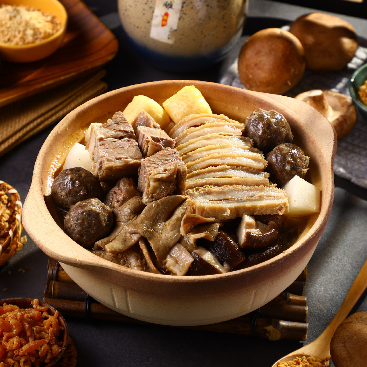 costco捞王沙茶牛杂煲潮汕风味火锅底料牛四宝牛肉牛筋牛肉丸牛肚