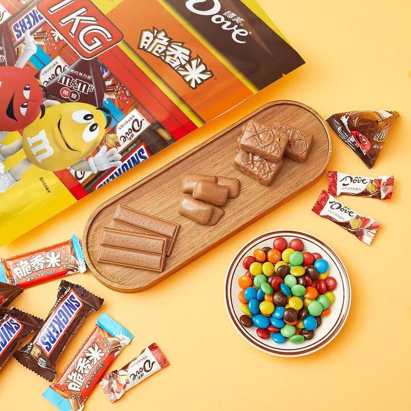 山姆 玛氏缤纷乐享混合口味巧克力1kg巧克力豆脆香米酥脆零食糖果