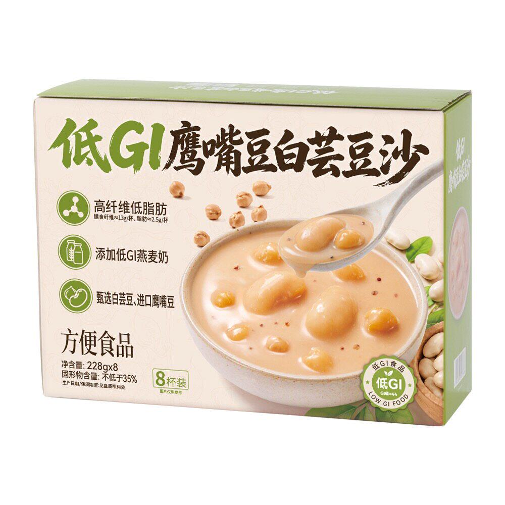 山姆低GI燕麦奶鹰嘴豆白芸豆沙红藜麦高纤维低脂绵密即食代餐早餐