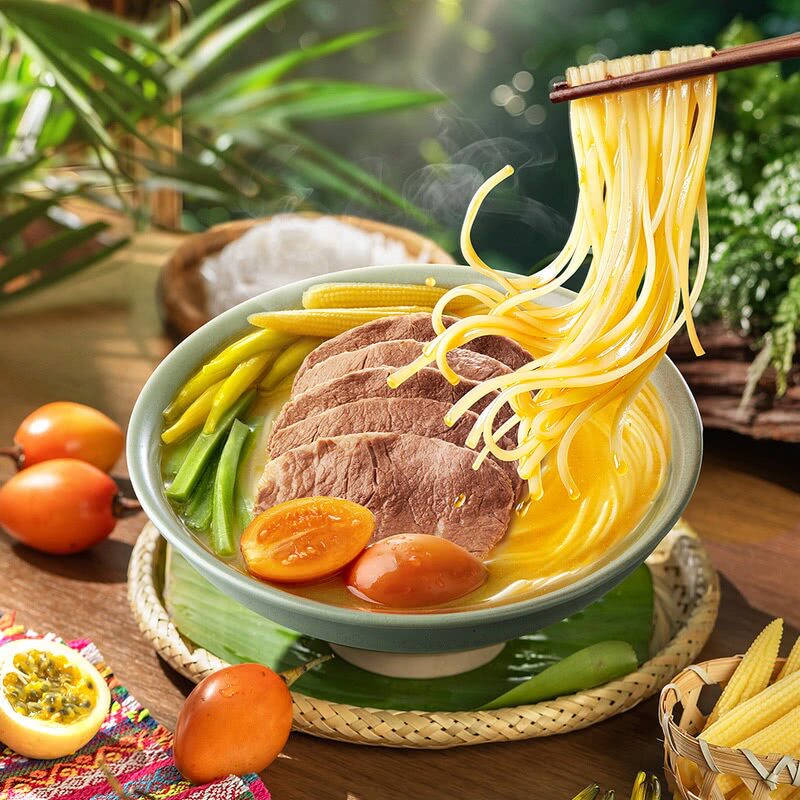 山姆云南特色树番茄黄番茄牛肉饵丝大片牛肉粉配料多夜宵方便面条