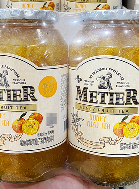 costco韩国METIER进口蜜蒂尔蜂蜜柚子茶冲饮水果肉饮料茶酱1kg装