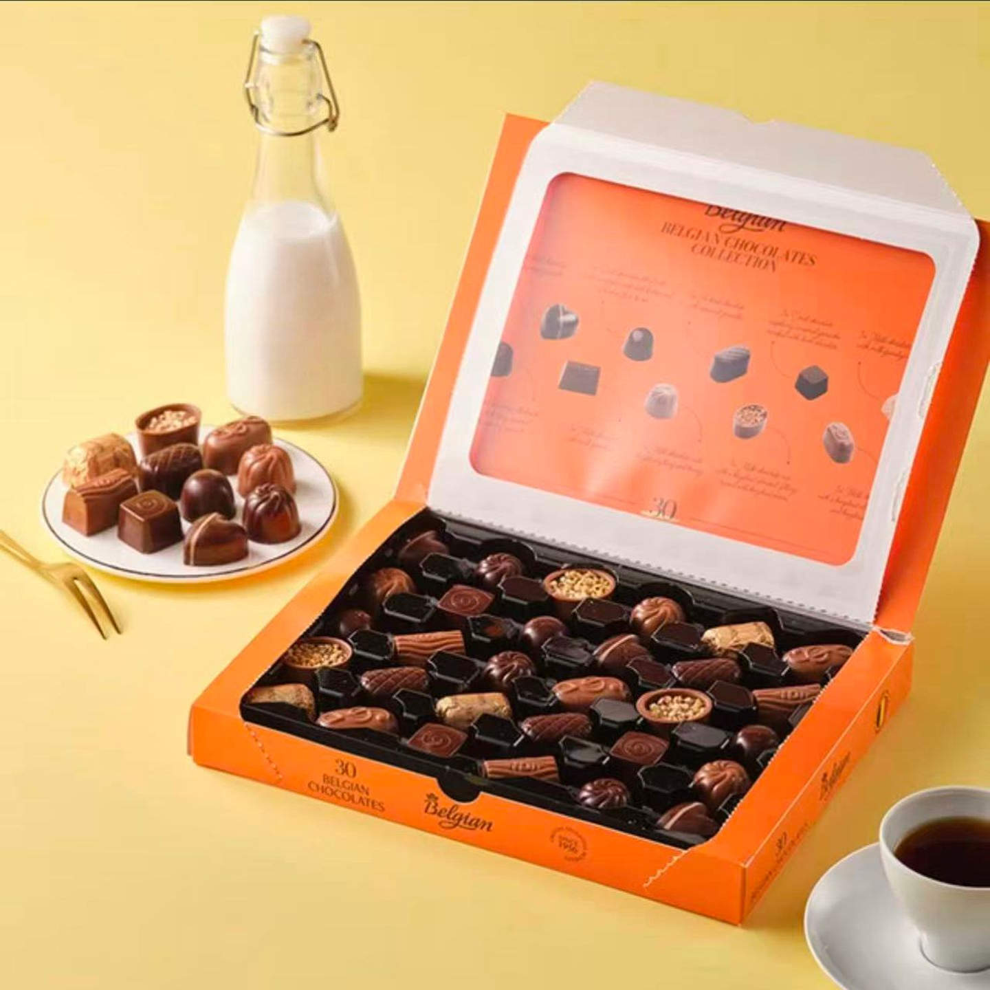 山姆代belgian比利时进口树莓腰果榛子扁桃仁什锦10种口味巧克力