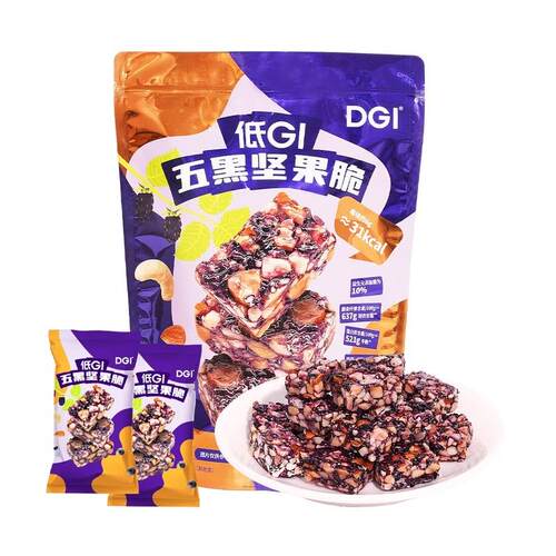 山姆代扁桃仁腰果奇亚籽黑豆高膳食纤维蛋白质零食DGI五黑坚果脆