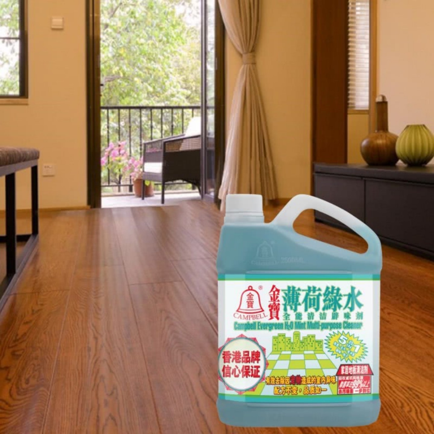 山姆香港金宝薄荷绿水多功能清洁辟味剂地板厨房卫生间地板去污渍