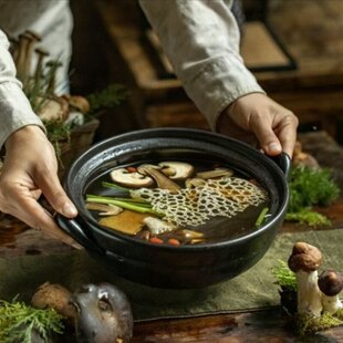 山姆百山祖牛肝菌老火菌菇火锅底汤料火腿松茸米线粉丝烩饭