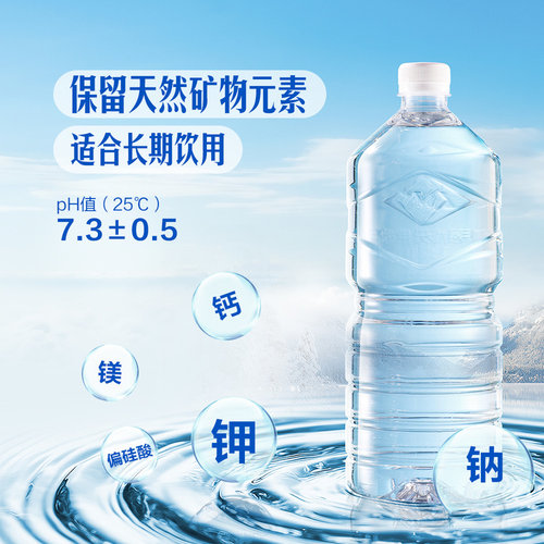 山姆代购饮用天然水1.5L大瓶装矿物元素ph值长期饮用硅酸镁钾钙钠