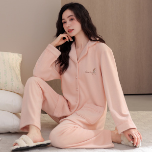 睡衣女春秋加厚海岛绒2025新款 加绒家居服 秋冬薄绒保暖珊瑚绒大码