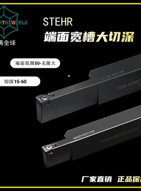 遍满全球端面大切深数控加长槽刀杆 STEHR 2525M08-200-800-T60