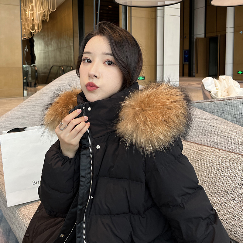 其他通勤长款连帽到脚踝大毛领