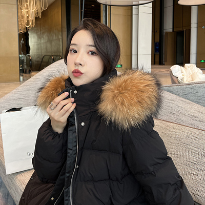 其他通勤长款连帽到脚踝大毛领