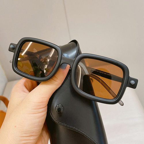 墨镜男款防紫外线太阳镜大框脸大开车专用茶色高级感ins痞帅眼镜