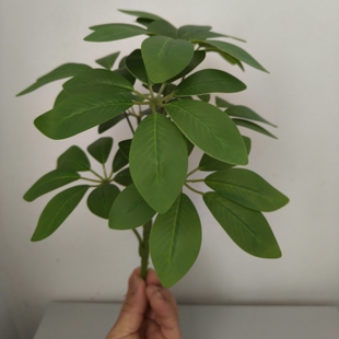 仿真绿植发财树假树摆件客厅装 饰品办公室桌面盆栽仿生植物鸭脚木