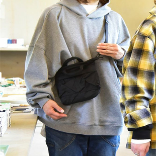 EARTHMADE日本原厂真品复古潮牌杂志小众贵妇斜纹棉布单肩斜挎包