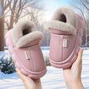 男女大童室内外穿防滑防水保暖亲子棉拖鞋 25年儿童包跟棉鞋 秋冬季