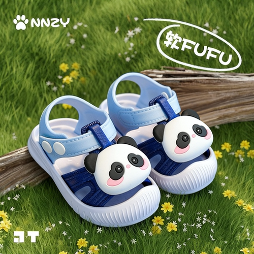 婴幼儿熊猫防滑透气学步凉鞋夏季