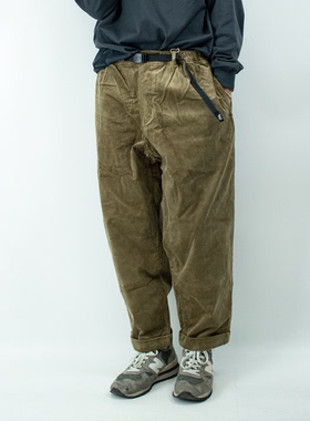 DOOITT别注款Gramicci日系复古Resort灯芯绒宽松锥型九分工装裤